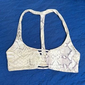 Boys + arrows small scale print bikini top